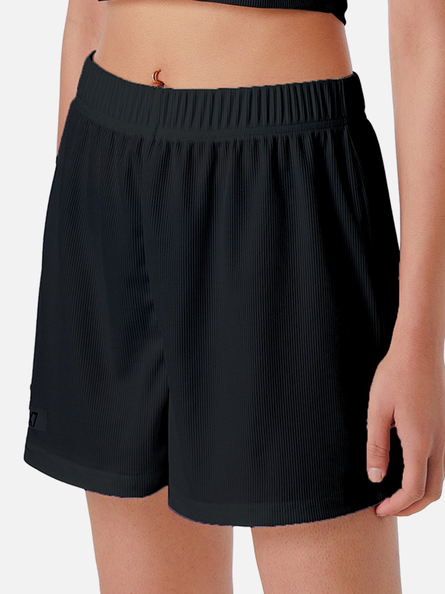 Casual Shorts Women 2024 New Summer Simple Comfortable Elastic Waist Cool Breathable Solid Color Casual Sports Five Quarter Pant