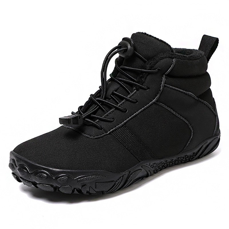 Waterproof Kids Barefoot Snow Boots 2025 New Wide Toe Winter Warm Fur Lined Shoes for Boys Girls Cold Weather Outdoor Sneakers