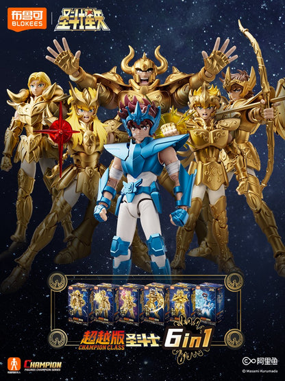 Novo Genuíno BLOKEES Gold Saint Seiya Sagitário Seiya Pégaso Aiolos Tenma Pégaso Action Figure Brinquedo Montar Figura Brinquedo Presente