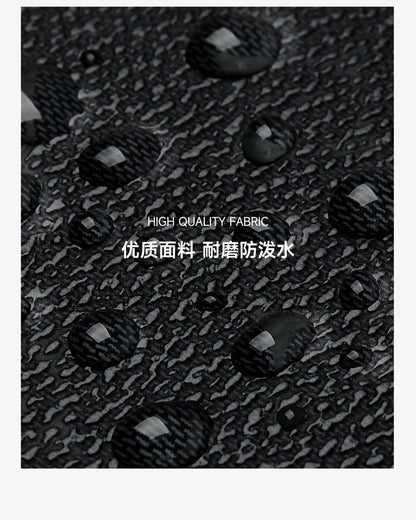 Septwolves Luxury Leather Backpack for Men Monogram Printed Stylish Laptop Backpack 15 Inch Travel Bag Black Business Backpack