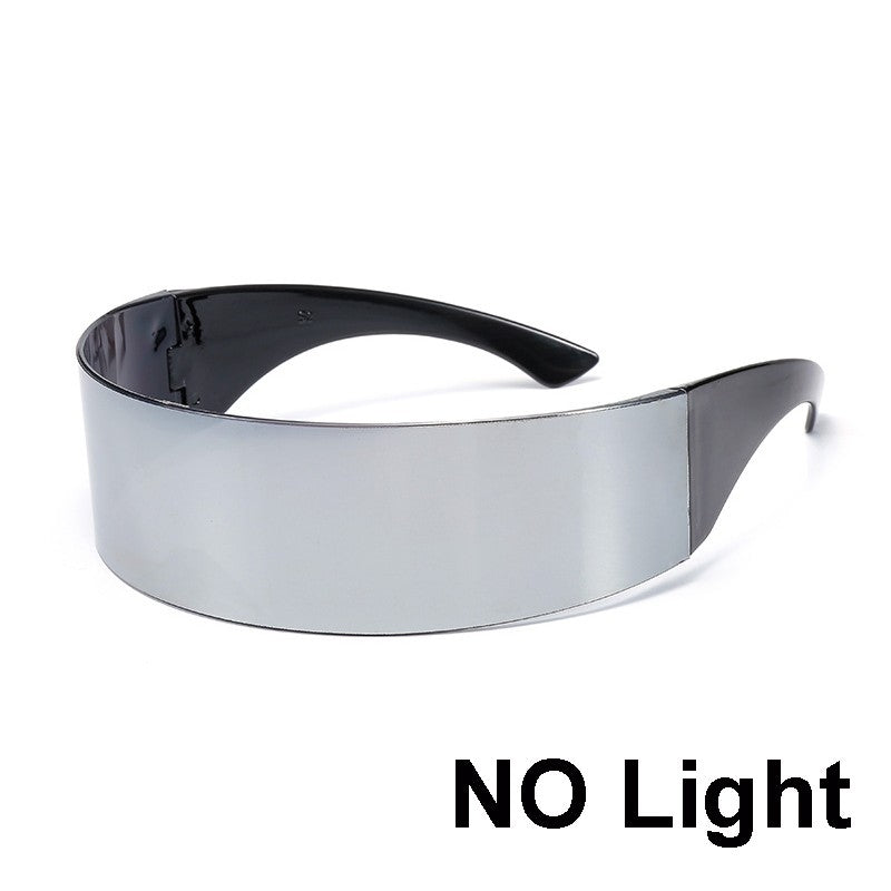 Cyberpunk Futuristic Luminous Glasses Rave Cyber light up Goggles LED glowing visor glasses for EDM music show props