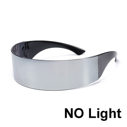 Cyberpunk Futuristic Luminous Glasses Rave Cyber light up Goggles LED glowing visor glasses for EDM music show props