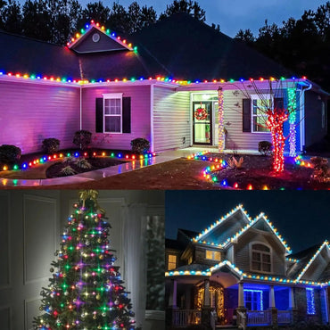Outdoor Light Cable EU 220V US 110V String Light Wire E12 Sockets C7 Lamp Base Connectable Party Wedding Decor Street Garland