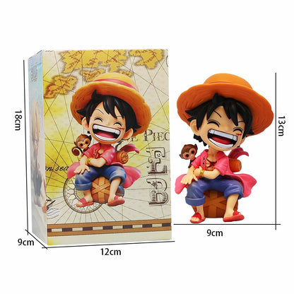 One Piece Portátil Luffy Zoro Portgas D. Ace Sentado Yamato Q Versão Jogo de Moda Desenho Animado Anime Carro Ornamento Presente