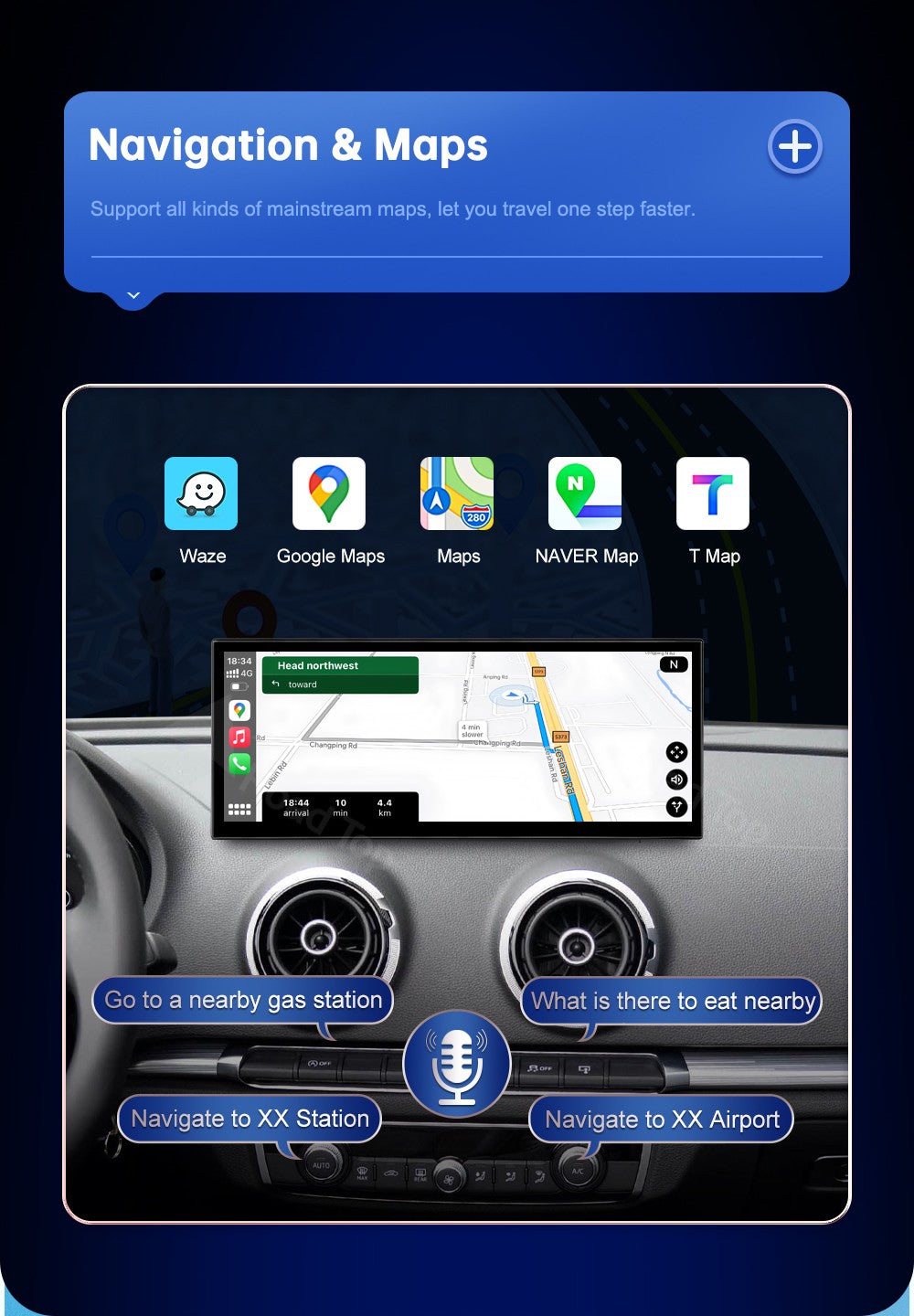 12.3'' Touch Display For Audi A3 S3 2014-2019 Road Top 12.3 Inch Multimedia Player Andriod Auto Link GPS Carplay Screen Car Play