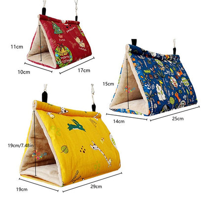 Cama de Rede de Pássaros Quente para Papagaio, Rede Suspensa, Cabana de Veludo, Caverna de Tentilhões, Gaiola, Esconderijo de Pássaros de Pelúcia, Cama de Dormir, Baloiço