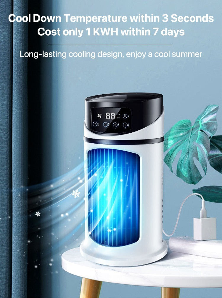 Mini Ar Condicionado Portátil USB Ventilador Refrigerador de Ar Resfriamento a Água Ar Condicionado Refrigerador de Ar para Casa e Escritório