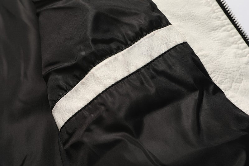 Autumn Winter Bomber Leather Jacket Men Scorpion Embroidery Hooded Jacket PU Leather Motorcycle Mens Ryan Gosling Drive Jacket