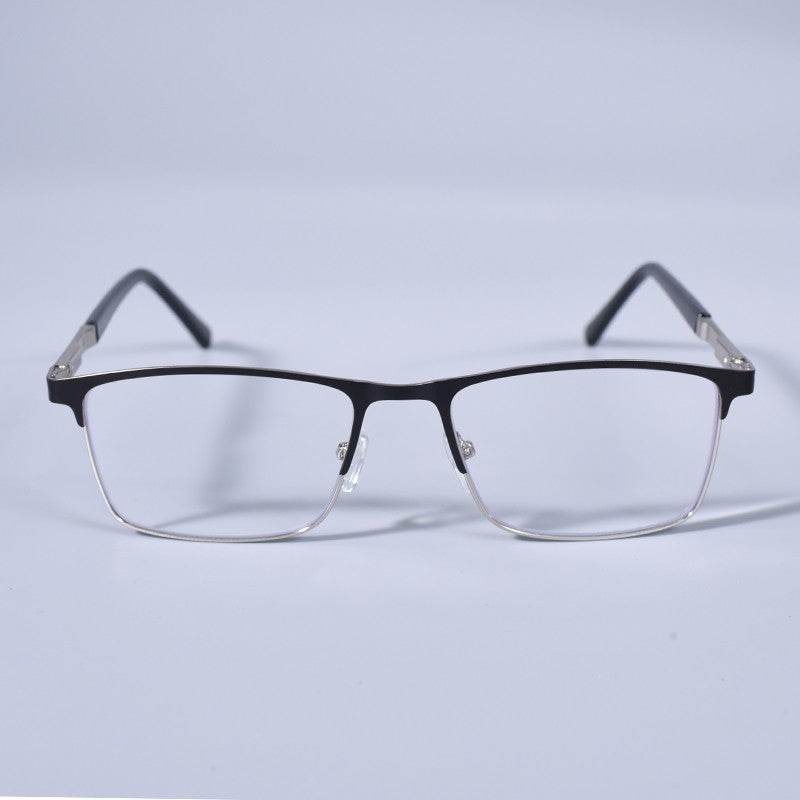 Anti Blue Light Men Reading Glasses Metal Full Frame Business Eyeglasses For Men Square Double Color Reading Eyewear +100+150
