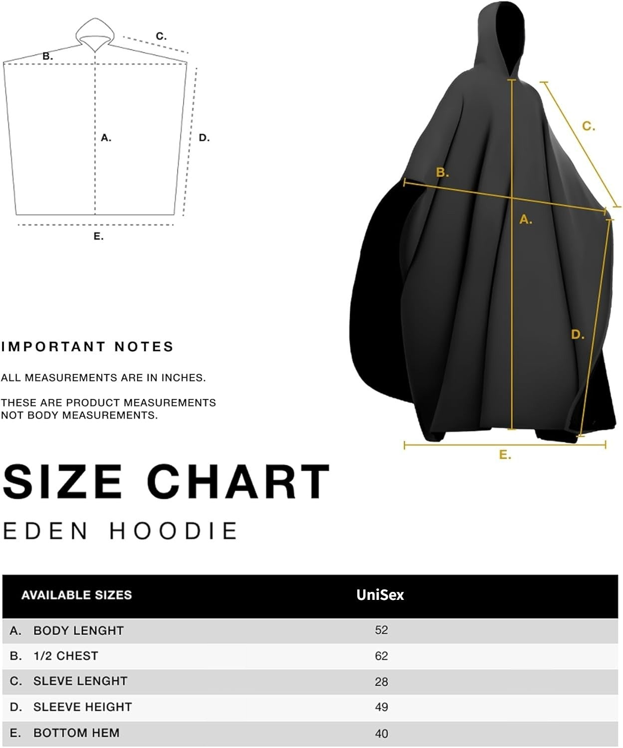 Eden Hoodie Unisex Oversized Hoodie Cloak light weight Super Warm Ultra-Soft Faux Fur Liner Winter Cloth Gift for Christmas