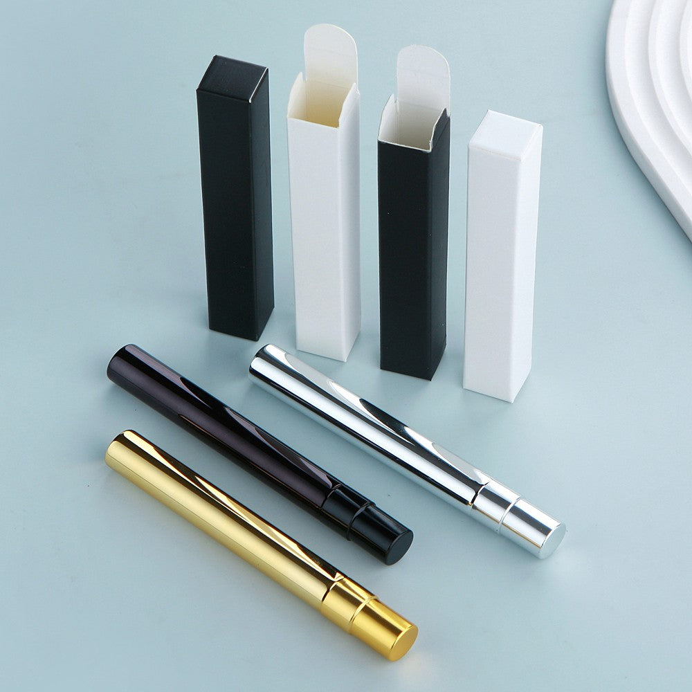 50pcs/Lot Perfume Bottle With Box Electroplated Spray Bottles Atomizer Parfum With Square Package Box Print LOGO Pay Extra