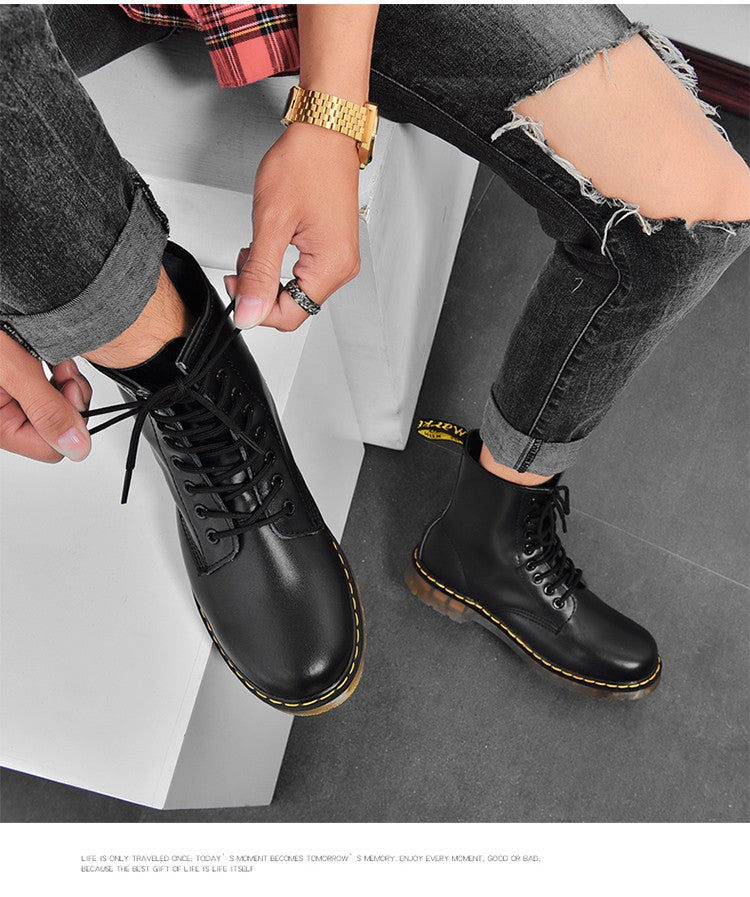 Tênis Botas Masculinas de Inverno Quentes Botas de Tornozelo para Homens Botas de Cano Alto Tênis Masculinos Botas Chelsea Masculinas Sapatos Casuais de Boa Qualidade