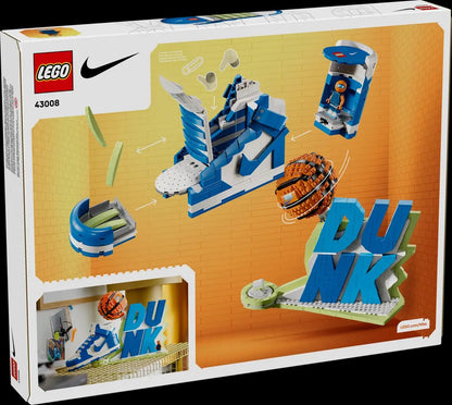 Conjunto LEGO® Nike Dunk X 43008 Blocos de Construção para Meninas, Meninos e Fãs de Esportes com 10+ Anos 1180 Peças Presente de Aniversário e Natal