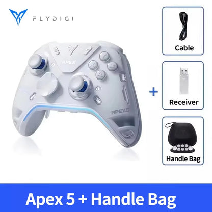 Flydigi Apex 5 Controller Gamepad Wireless Gamepad for PC /Switch/Phone/TV/Tablet Computer, Charging Dock with Cool RGB Screen