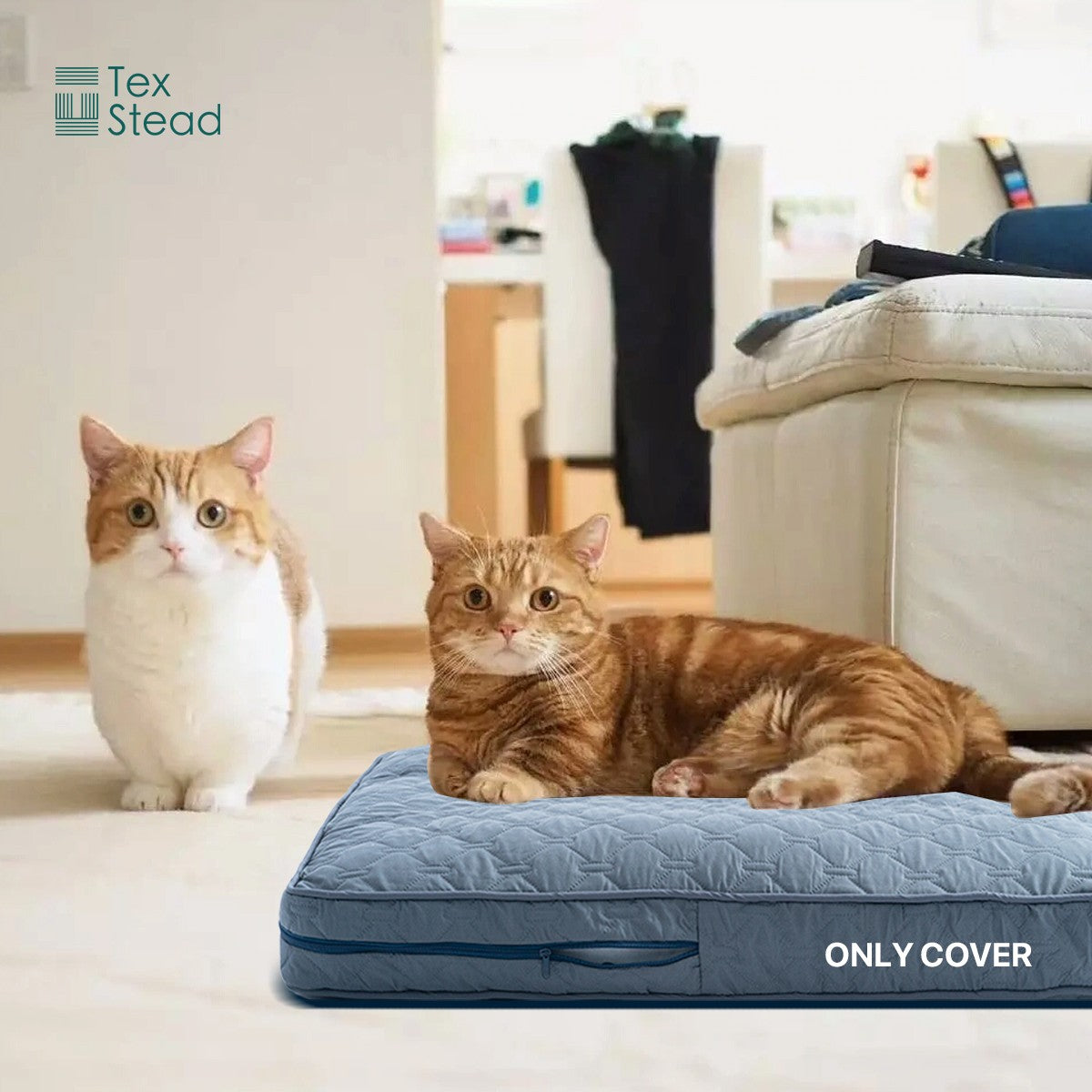 1 capa de cama ortopédica para cães grandes, capa lavável para cama de cão em espuma, colchonete para animais de estimação com acolchoamento multiagulha, capa para cama de caixa para cães