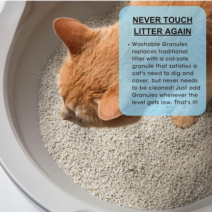 Caixa de Areia para Gatos Autolimpante, com Descarga Completa e Automática