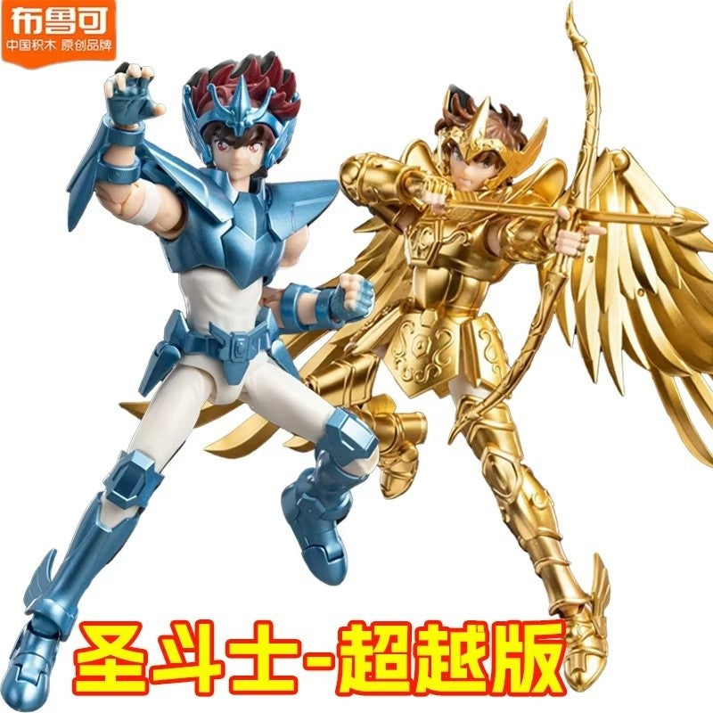 Kit de Bonecos Articulados Saint Seiya Blk Blokees Originais - Touro Pégaso Sagitário Brinquedos de Anime Colecionáveis Montados Presente de Aniversário