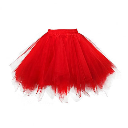 Women's Tulle Skirt 1950s Vintage Skirts Adult Ballet Crinoline Tulle Skirt Fluffy Princess Petticoat Underskirt Dancing Dress