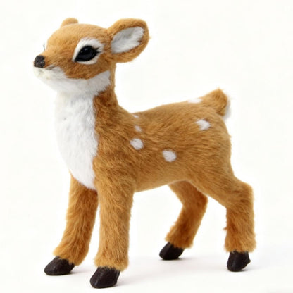 Christmas Deer Ornament 9x9x3cm New Year Cute Deer Ornament Perfect For Holiday Christmas Decorations Animal Decorative Statue