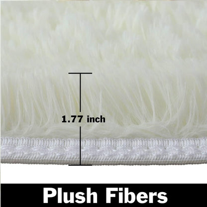 100/120/140/160 Round Rug Fluffy Soft Area Rugs for Kids Girls Room Princess Castle Plush Shag Carpet Cute Circle Bedroom Decor