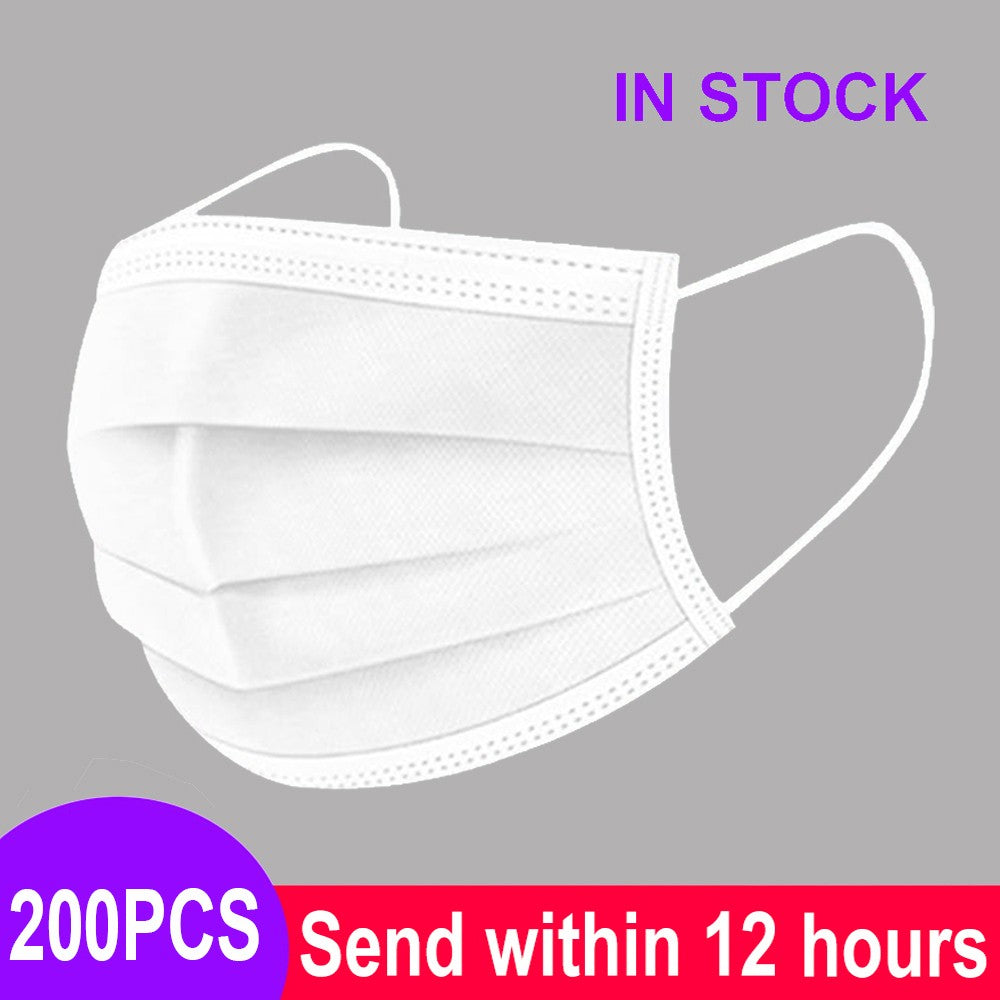 Pink Black Disposable Non-woven 3-layer Face Mask Breathable Mask With Elastic Earband Breathable Adult Mouth Mask