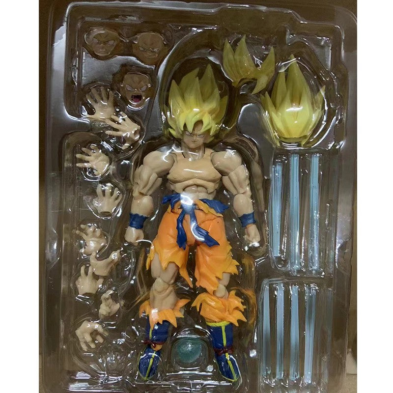 Shf Dragon Ball Z Son Goku Lendário Boneco de Ação Coleção Articulado de PVC Anime 17cm Super Saiyajin Kakarotto Modelo de Brinquedo