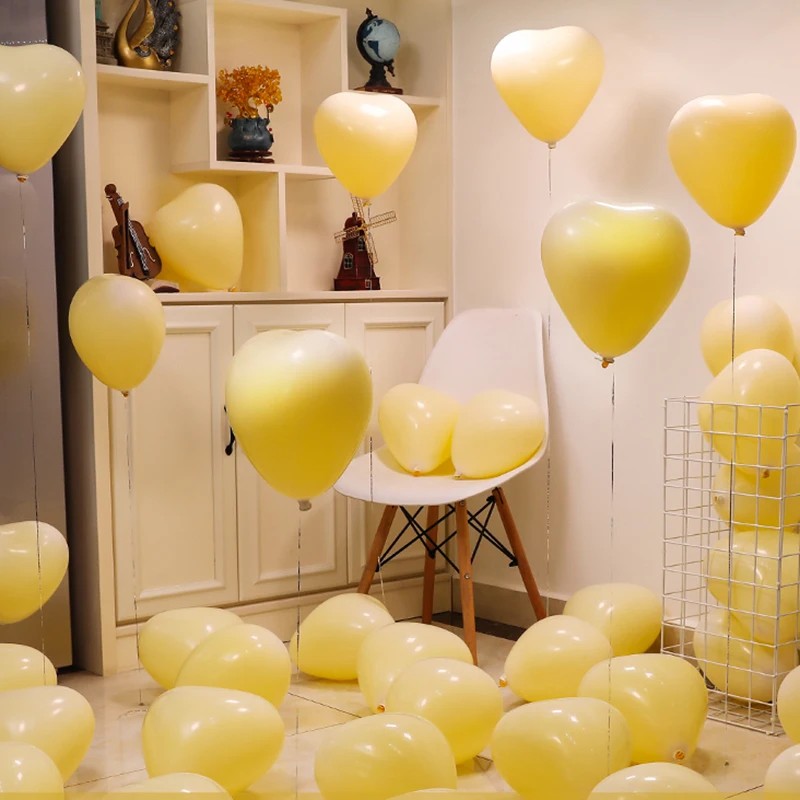 10/20/30/50pcs 12inch Macaron Heart-shaped Latex Balloon Helium Balloons Valentine's Day Wedding Birthday Party Decoration