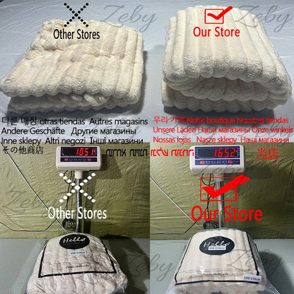 Imitation Rabbit Velvet Spring Autumn Warm Blankets or Blanket and Pillowcase Soft Fluffy Warmth Throw Blankets for Sofa Napping