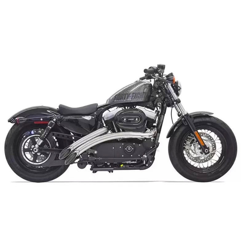 Motorcycle Solo Seat Exhaust System Muffler Exhaust Pipe For Harley Sportster XL 883 1200 X48 72V Forty-Eight Seventy-Two