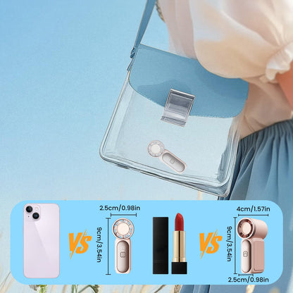 GAIATOP Mini Portable Fan Powerful Trubo Rechargeable Bladeless Fans Ultra-quiet Personal Hand Fan Small Pocket Hand-held Fan