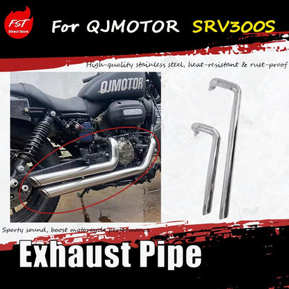 For QJMOTOR SRV300S, the accessory for modifying the double-trumpet sound of the exhaust pipe is VH.