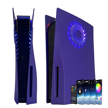 Replacement Faceplate Cooling Vents with RGB Light Strip LED Light Ring For PS5 Cover For PlayStation5 Disc Edition