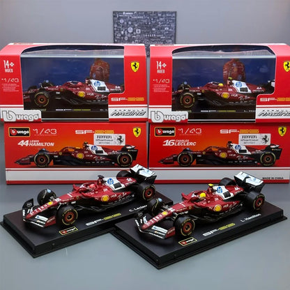 Novidade em Estoque Bburago Série F1 2025 1:43 2025 F1 Sf-25 Leclerc Rb21 Verstappen Mcl39 W16 Modelo Miniatura de Liga Brinquedos Personalizados Presentes