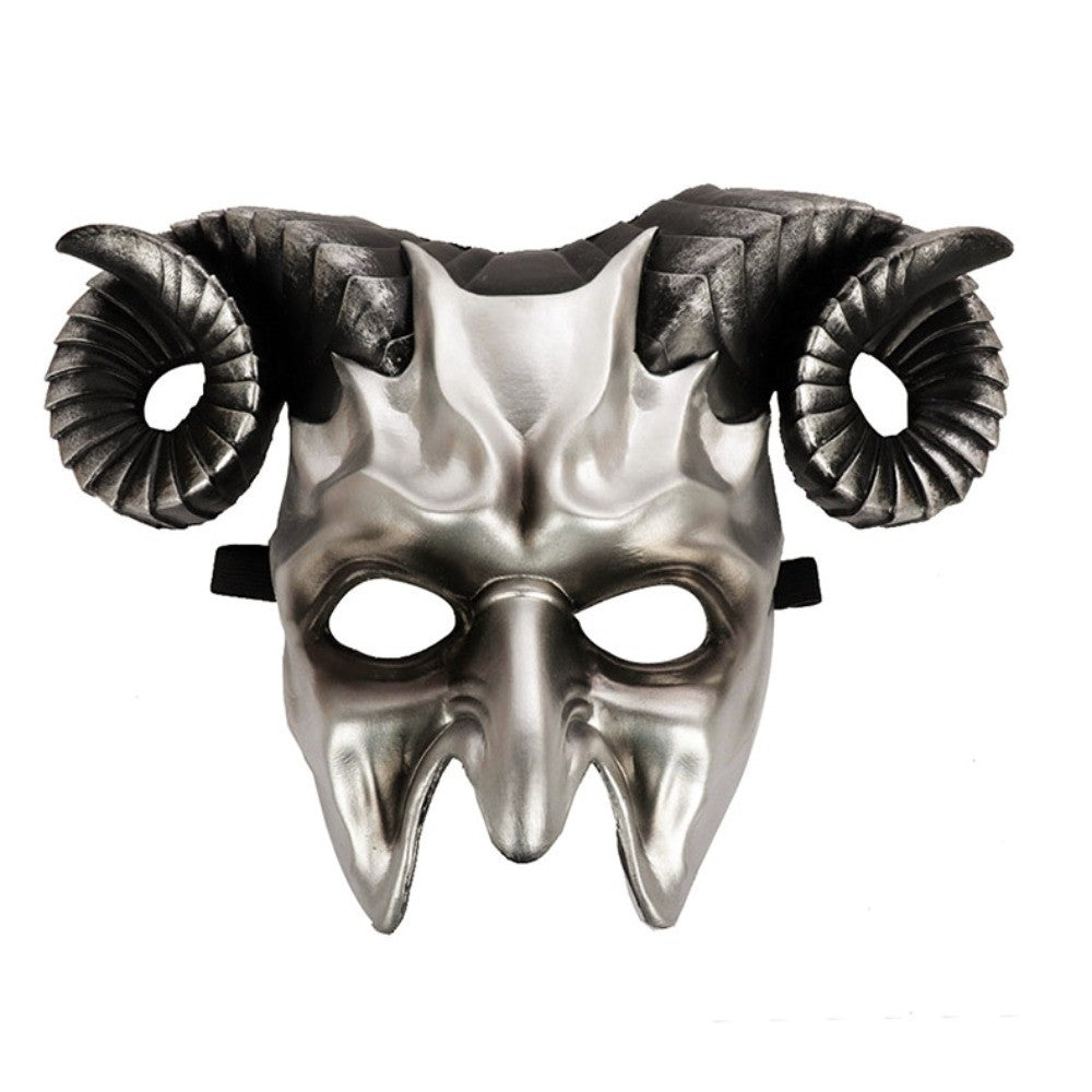 High Quality 3D Halloween Mask Horrible Durable Ox Horn Mask Realistic Cosplay Masquerade Decoration