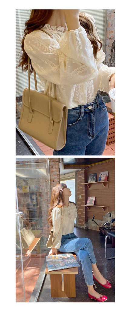 Autumn Lcae Embroidery Long Sleeve Women Blouses Office Lady ELegant Casual Button Shirts Sweet Clothing