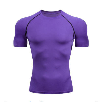 Men Compression Running T-shirt Fitness Tight Long Sleeve Sport Shirts Training Jogging Tops Gym Sportswear Dry Fit Rashgard