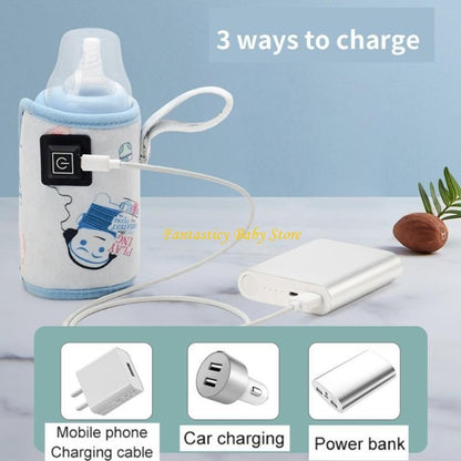 J6BE Formula Milk Feeder Warmer USB Travel Warmer Heating Bag for Baby Nursing Bottle