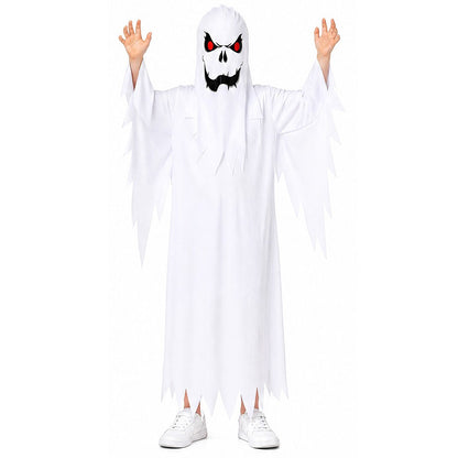 New Halloween Adult Funny Cape White Ghost Cloak Glowing cloak in the darkness Cosplay Costume Masquerade Carnival Cloak