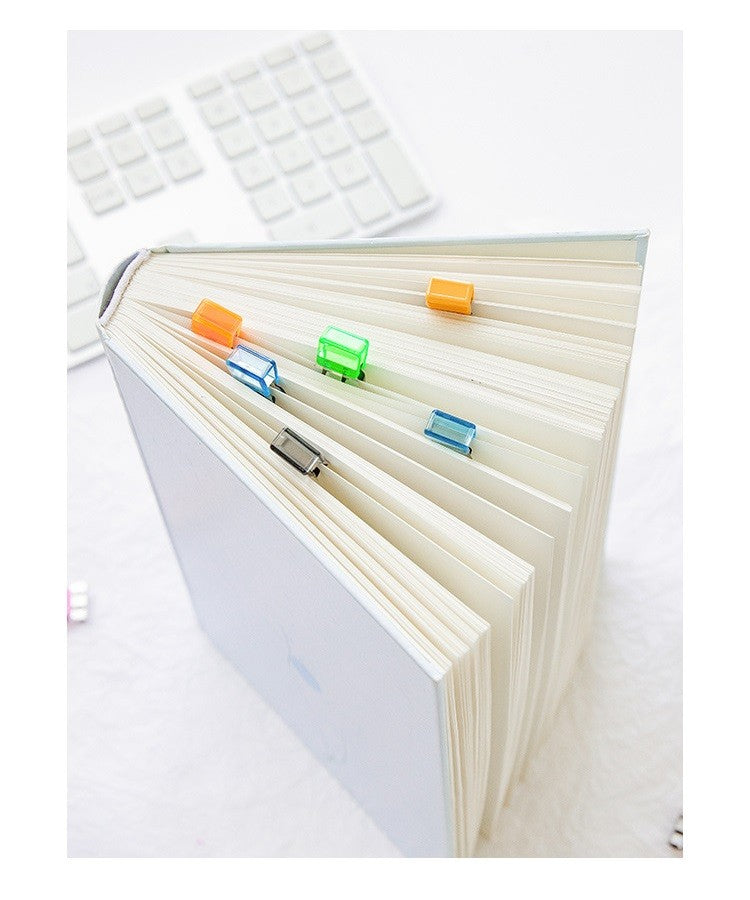 10/20pcs Mini Paper Clips Set Candy Color Transparent Metal Bookmark for File Index Page Holder Clamp Memo Office School F709