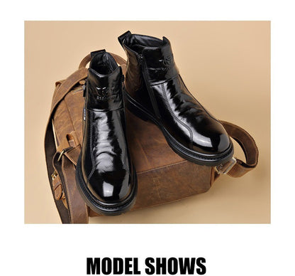 British-style Men's Casual Retro Chelsea Boots for Men Autumn Winter Cow Leather Shoes Male Fashion New Designer Ankle Boots Man