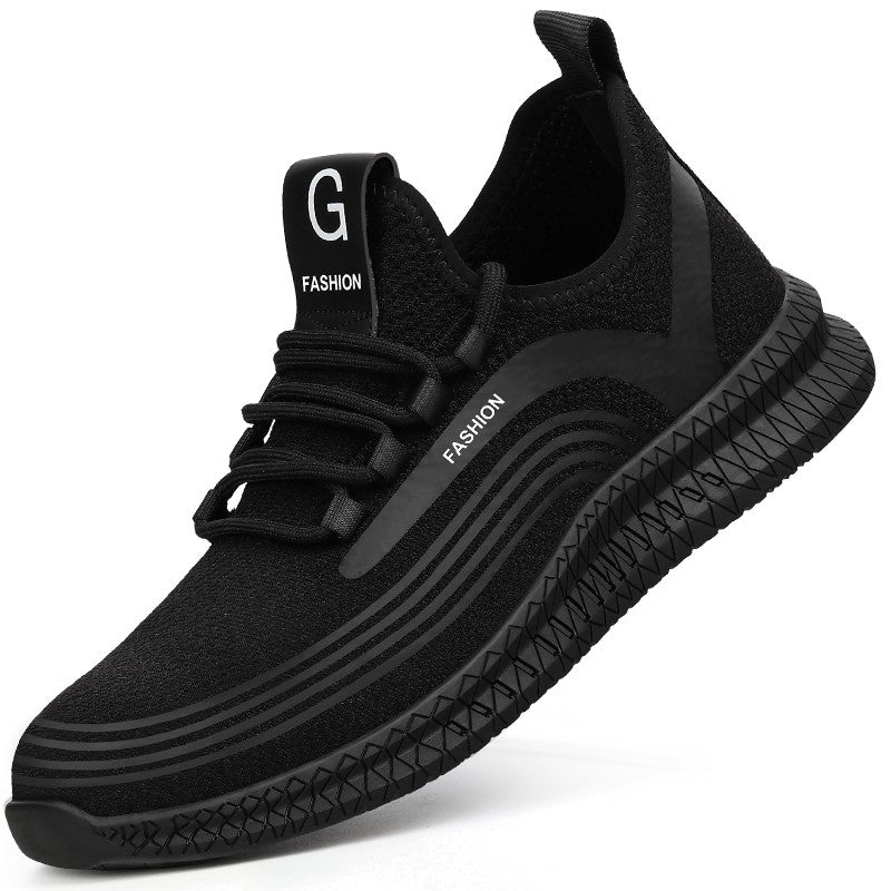 Manlegu Air Mesh Steel Toe Work Shoes Breathable Working Shoes Women Man Safety Shoes Lightweight Puncture-Proof Safety Boots