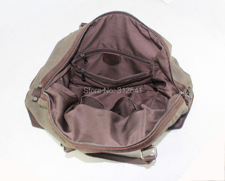 Bolsas de viagem de couro e lona militar vintage masculinas Bolsas de mão para viagem Bolsas de viagem masculinas sacola de viagem bolsa grande de fim de semana bolsa para pernoite