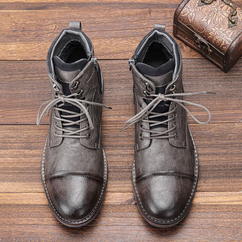 Botas Masculinas de Cano Curto Tamanho 39-45 Botas de Couro Masculinas Marca #AL605