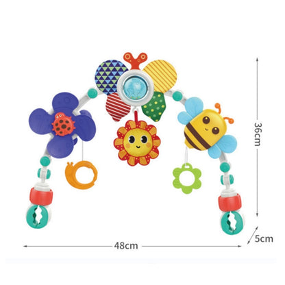 Hanging Bell Baby Stroller Bed Clip Safety Seat Hand Bell Pendant Colorful Multifunctional Soft Toys Stroller Mobile 0-12 Gift