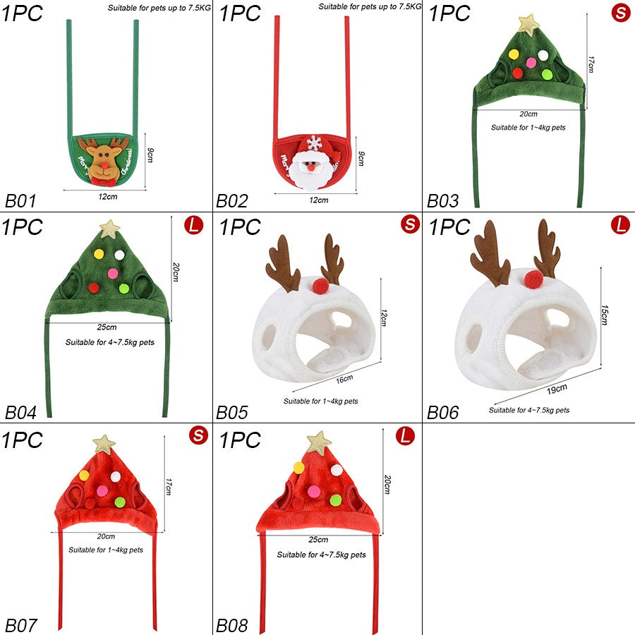 Natal Cão Gato Roupas de Estimação Chapéu Cachecol Acessórios de Fantasia Adereços de Cosplay Navidad Decoração de Ano Novo Festa de Natal Suprimentos para Animais de Estimação