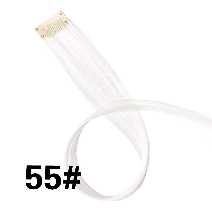 Alileader Aplique de Cabelo Extensão com Clip 57 Cores Ombre Liso Extensão de Cabelo com Clip em Apliques Peças de Cabelo de Fibra de Alta Temperatura