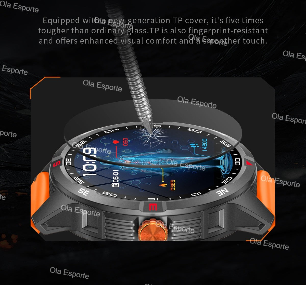 T-Rex 3 Military 1000mAh Battery Smart Watch 10ATM Waterproof GPS Track Compassr Bluetooth Call AMOLED Men Swim Sport Smartwatch