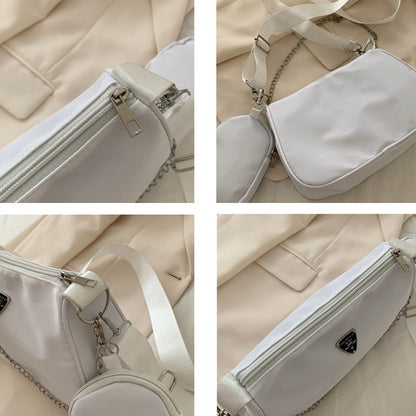 Nylon Crossbody Bag For Women Fashion Portable Casual Underarm Bag Students Cross Body Bag
