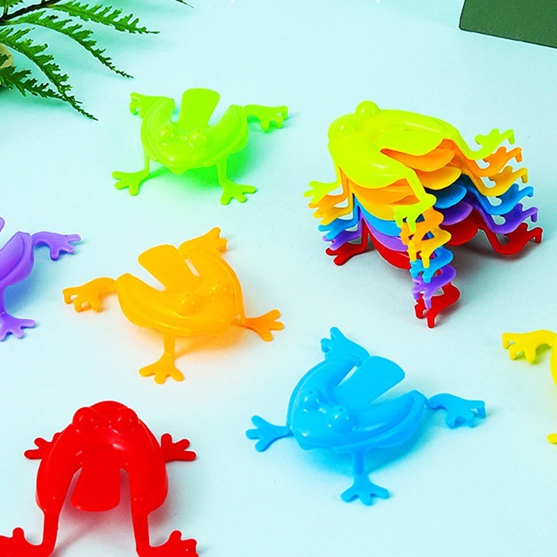 30 Pcs Mini Candy Color Leap Frog Bounce Fidget Toys for Kids Classic Stress Reliever Christmas Party Favors And Prizes