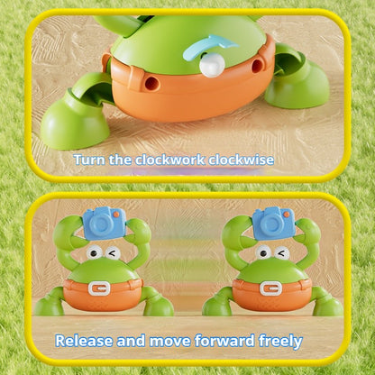 Children's Fun Crab Toys with Camera Toys Simulation Crab Crawling Baby Crawling Chain Toys Toddler Interactive Montessori Toys